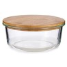 Fiambrera Redonda con Tapa Bambu00fa 17 x 7 x 17 cm (12 Unidades)