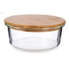 Fiambrera Redonda con Tapa Bambu00fa 15 x 6,5 x 15 cm (12 Unidades)