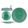 Plato Llano Verde Vidrio 27,5 x 2 x 27,5 cm (6 Unidades)