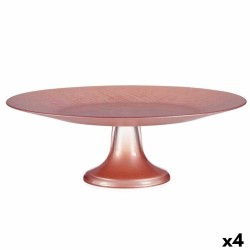 Tartera Rosa Vidrio 32,5 x 11 x 32,5 cm (4 Unidades)