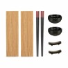 Set de Sushi Negro Bambu00fa Gres (8 Piezas) (12 Unidades)