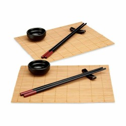 Set de Sushi Negro Bambu00fa Gres (8 Piezas) (12 Unidades)