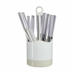 Set de Cubiertos Gris Acero Inoxidable (8 Unidades)