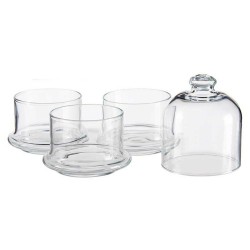 Set de Botes Patisserie Bombones Apilable Vidrio 9 x 22 x 9 cm (6 Unidades)