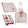 Set de Cocina Bon Appetit 2 Piezas Blanco Rojo (12 Unidades)