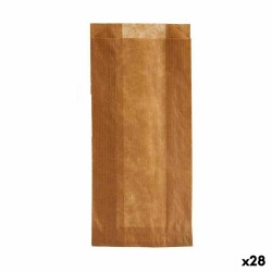 Set de Bolsas Reutilizables para Alimentos Compostable 10 x 34 cm Marru00f3n Celulosa (28 Unidades)