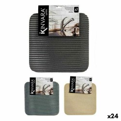 Alfombrilla Antideslizante 32 x 32 cm Set 2 Piezas Plu00e1stico (24 Unidades)