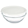 Fiambrera Redonda con Tapa Chefs Blanco 1,7 L 21 x 9 x 21 cm (4 Unidades)