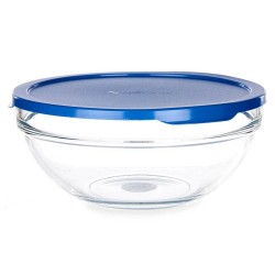 Fiambrera Redonda con Tapa Chefs Azul 1,7 L 20,5 x 9 x 20,5 cm (4 Unidades)