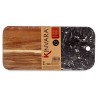 Tabla de cortar Negro Mu00e1rmol Madera de acacia 18 x 1,5 x 38 cm (8 Unidades)