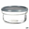 Fiambrera Redonda con Tapa Gris Plu00e1stico 415 ml 12 x 6 x 12 cm (24 Unidades)