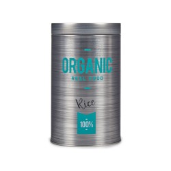 Bote Organic Arroz Gris Hojalata 10,4 x 18,2 x 10,4 cm (24 Unidades)