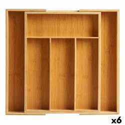 Organizador para Cubiertos Compartimento adaptable Extensible Bambu00fa (6 Unidades)