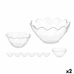 Set de Cuencos Hasir Transparente Vidrio (2 Unidades)