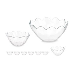 Set de Cuencos Hasir Transparente Vidrio (2 Unidades)