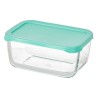 Fiambrera Snow 790 ml Verde Transparente Vidrio Polietileno (12 Unidades)