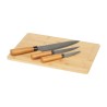 Set de Cuchillos Tabla de cortar Queso Marru00f3n Bambu00fa (6 Unidades)