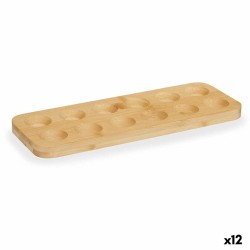 Huevera Marru00f3n Bambu00fa 40 x 3,4 x 40 cm (12 Unidades)