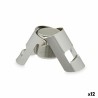 Tapu00f3n Hermu00e9tico Plateado Acero Inoxidable 6 x 5,5 x 3,5 cm (12 Unidades)