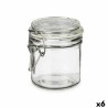 Tarro Transparente Metal Vidrio Silicona 250 ml 11,5 x 10 x 8,5 cm (6 Unidades)