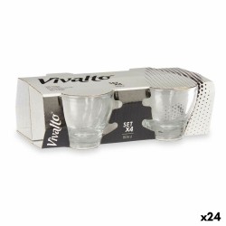 Juego de Tazas de Cafu00e9 Transparente Vidrio 80 ml (24 Unidades)