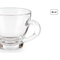 Juego de Tazas de Cafu00e9 Transparente Vidrio 80 ml (24 Unidades)