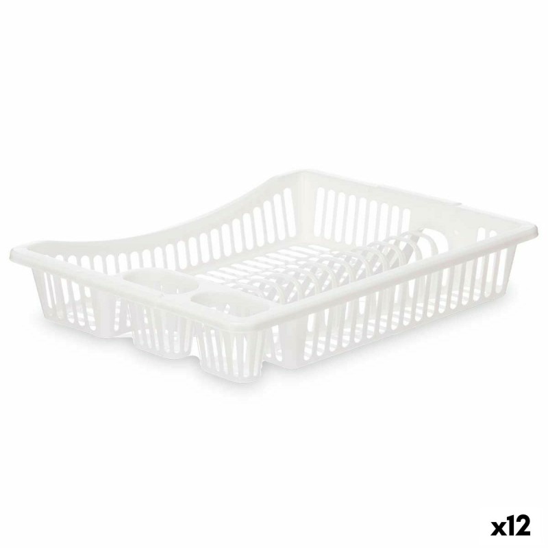 Escurridor para Fregadero Blanco Plu00e1stico 45,5 x 8 x 36,5 cm (12 Unidades)