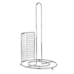 Portarrollo de Papel de Cocina Plateado Metal 18,5 x 31,5 x 18,5 cm (6 Unidades)