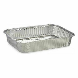 Set de Fuentes de Cocina Desechable Aluminio 22 x 15,6 x 4,8 cm (12 Unidades)