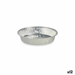 Set de Fuentes de Cocina Desechable Redondo Aluminio 21,5 x 5,5 x 21,5 cm (12 Unidades)