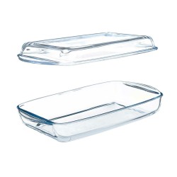 Bandeja con tapa Borcam Transparente Vidrio de Borosilicato 1,9 L (4 Unidades)