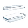 Bandeja con tapa Borcam Transparente Vidrio de Borosilicato 1,9 L (4 Unidades)