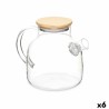 Jarra con Filtro para Infusiones Bambu00fa Vidrio de Borosilicato 1,2 L 22 x 16 x 14 cm (6 Unidades)