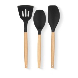 Set de Utensilios para Cocina Madera Silicona (6 Unidades)