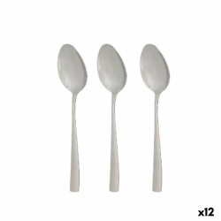 Set de Cucharas 21 x 4,5 x 2,5 cm Plateado Acero Inoxidable (12 Unidades)