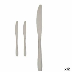 Set de Cuchillos 55,5 x 2 x 0,5 cm Plateado Acero Inoxidable (12 Unidades)