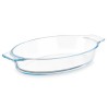 Fuente de Cocina Con asas Transparente Vidrio de Borosilicato 800 ml 27 x 4,5 x 15,8 cm (18 Unidades)