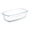 Fuente de Cocina Con asas Transparente Vidrio de Borosilicato 1,6 L 27 x 7,2 x 14 cm (12 Unidades)