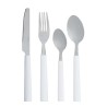 Set de Cubiertos Blanco Plateado Acero Inoxidable Plu00e1stico (6 Unidades)