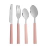 Set de Cubiertos Acero Inoxidable Plu00e1stico Rosa Plateado (6 Unidades)