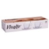 Taza con Plato Transparente Vidrio 170 ml (6 Unidades)