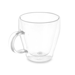 Taza Mug Transparente Vidrio de Borosilicato 270 ml (24 Unidades)