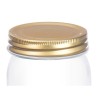 Tarro Transparente Dorado Metal Vidrio 180 ml 6 x 8 x 6 cm (54 Unidades)