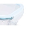 Fiambrera Transparente Silicona Vidrio de Borosilicato 2,2 L 27 x 9 x 22 cm (6 Unidades)