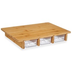 Tabla de cortar Marru00f3n Transparente Bambu00fa 40 x 6 x 28 cm