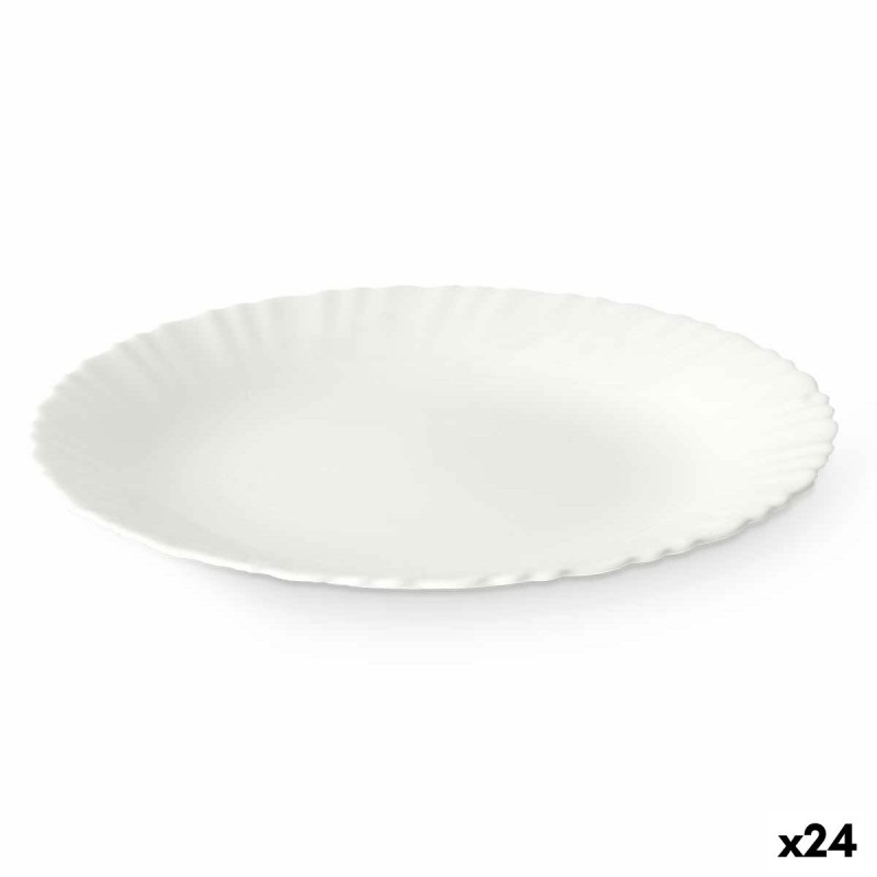 Plato Llano Blanco 24 x 2 x 24 cm (24 Unidades)