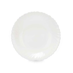 Plato Hondo Blanco Vidrio 21,5 x 3 x 21,5 cm (24 Unidades)