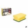 Set de Estropajos Amarillo Verde Poliuretano Fibra abrasiva 4 Piezas (11 Unidades)