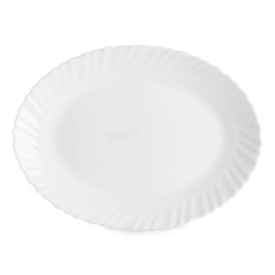 Fuente de Cocina Blanco Vidrio 34 x 2,5 x 25 cm (18 Unidades)