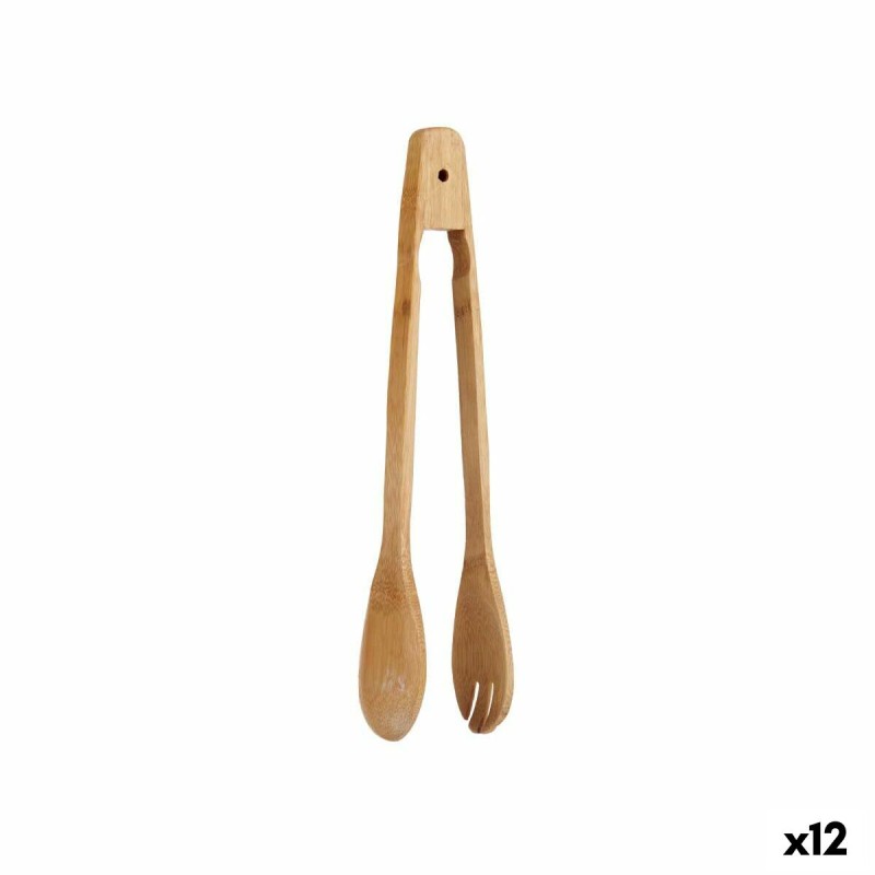 Pinzas de Cocina Bambu00fa 30 x 5 x 7,5 cm (12 Unidades)